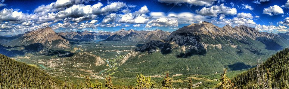 Scenic view of mountain range