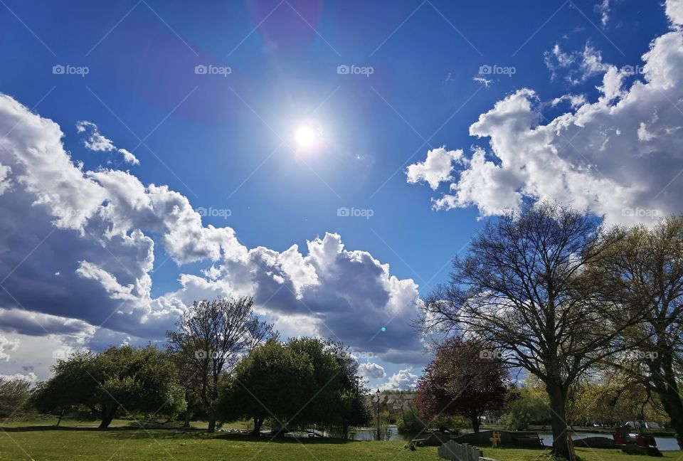 clouds in blue sky