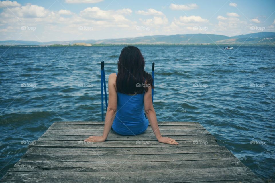 Girl on the lake