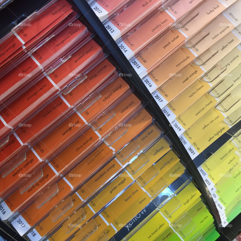 Paint swatches