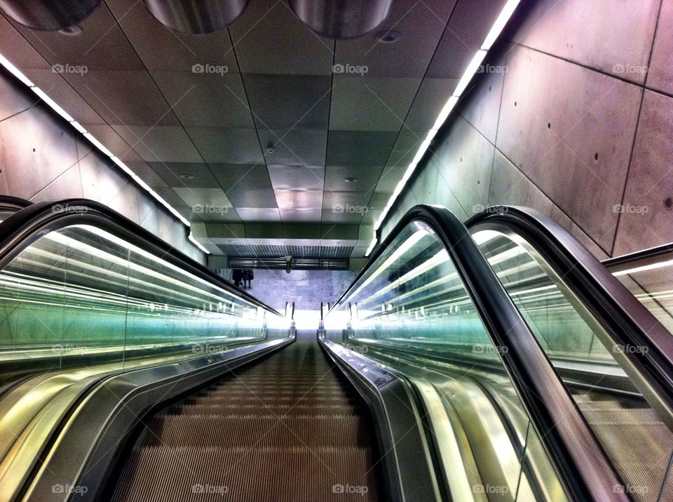 underground station stairs escalator by chris68