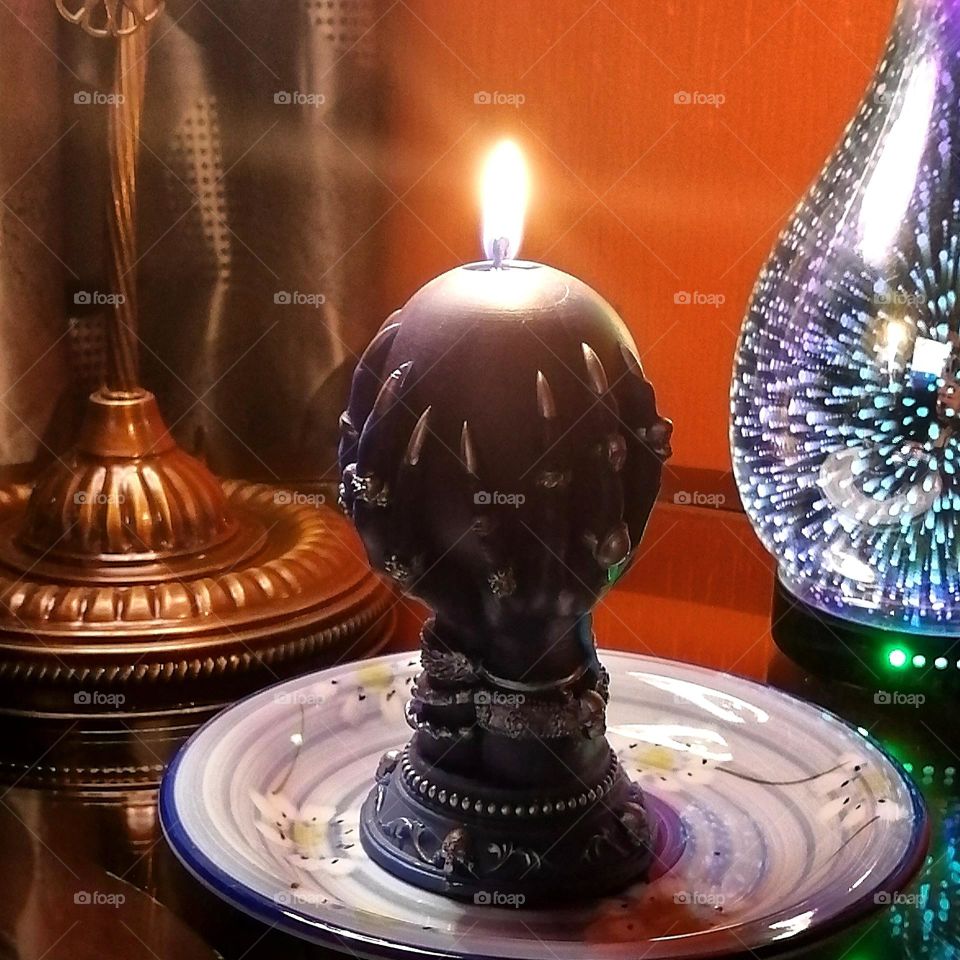 Crystal ball candle