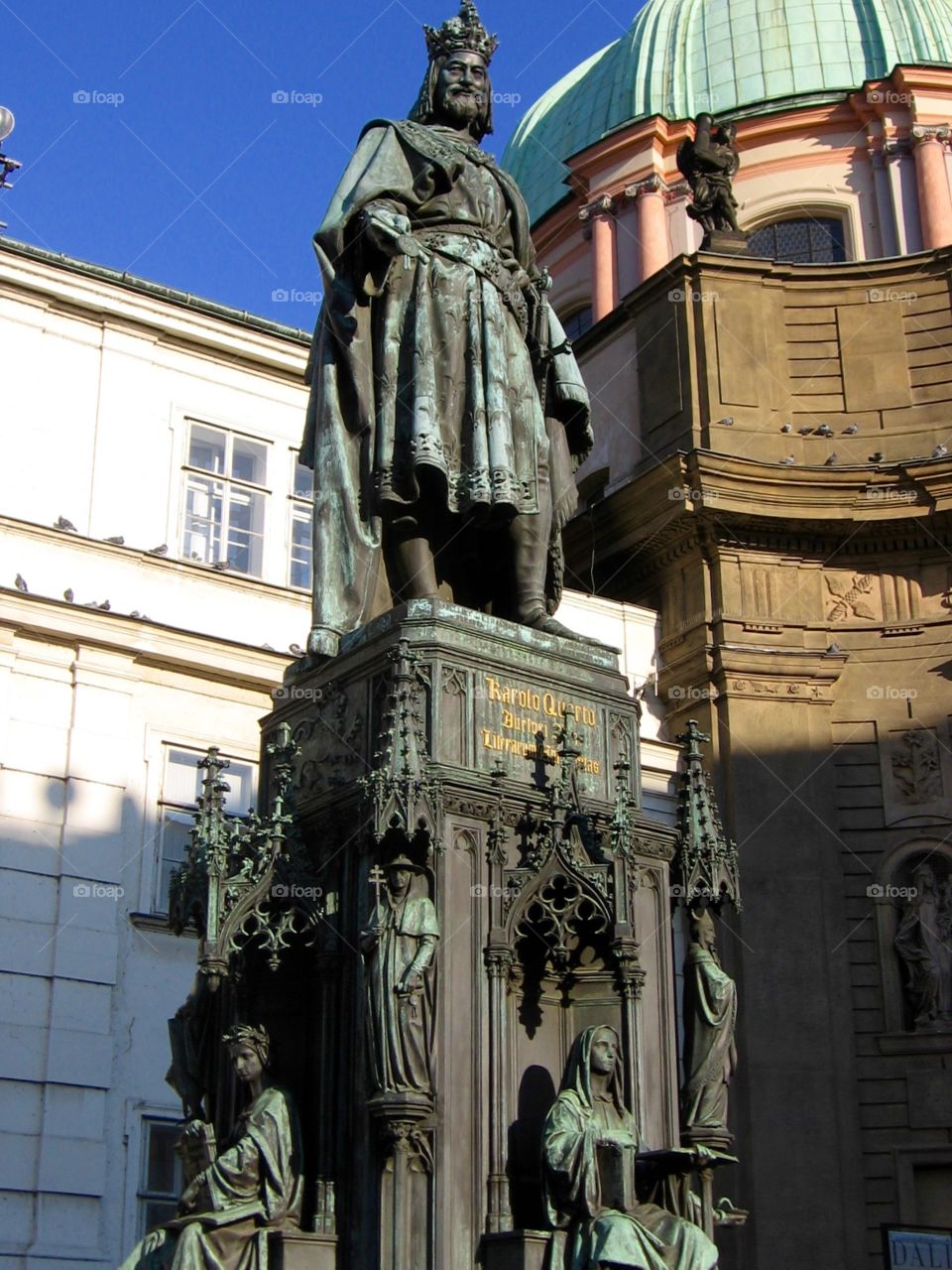 Karolo Quarto Prague. Statue of Charles IV