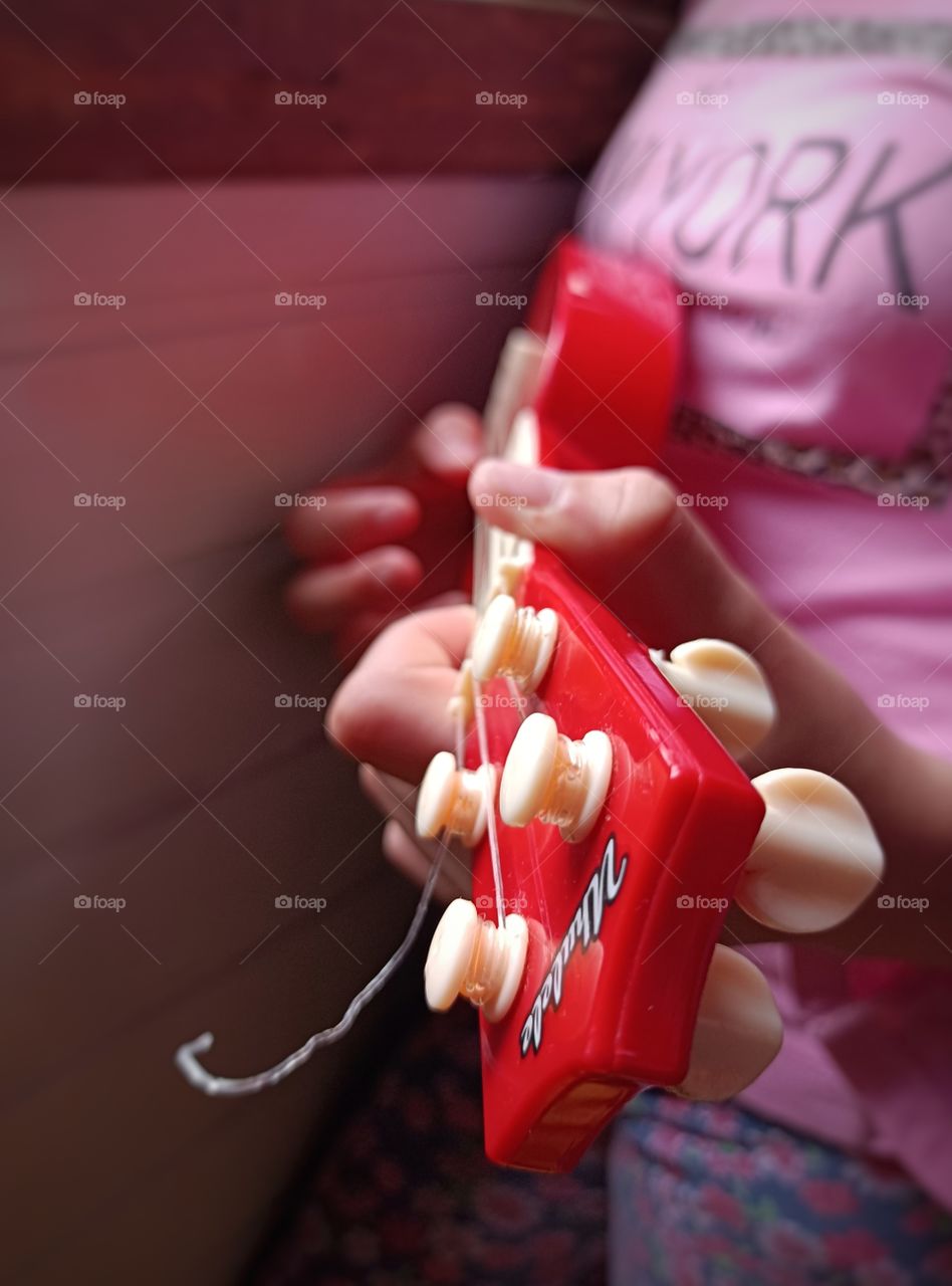 Girl playing ukulele
