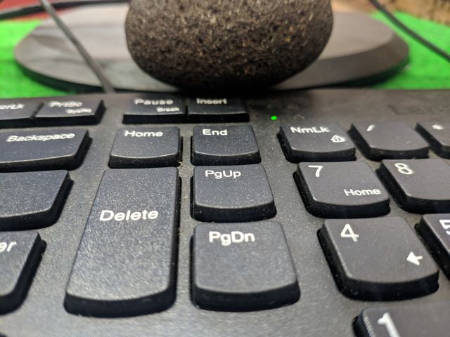 a keyboard and rock