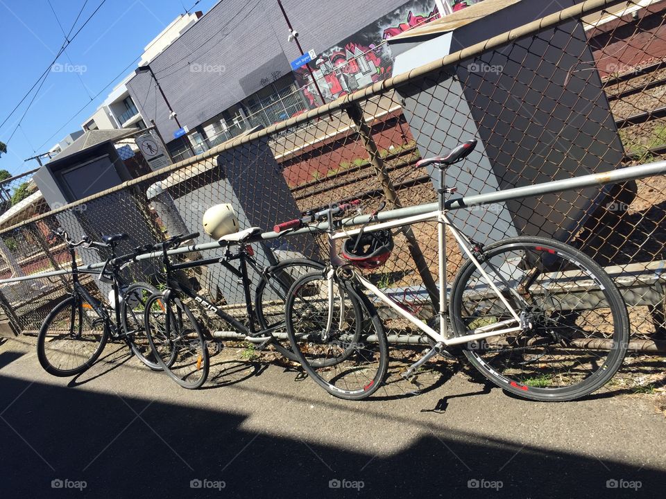 Row of Bicycles 