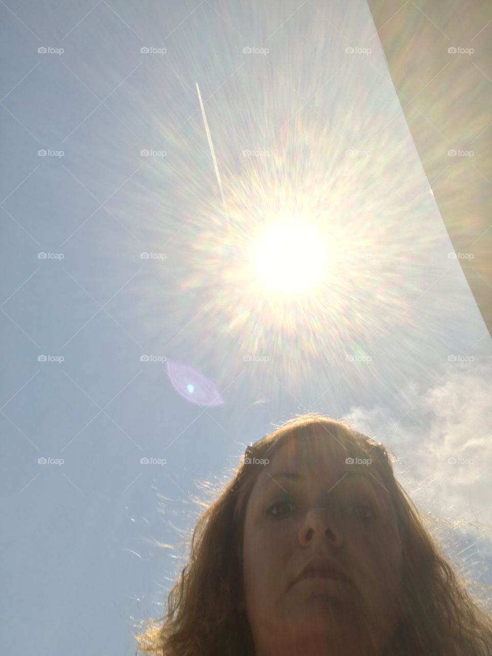 Sun selfie during the eclipse before totality