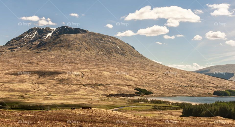 A view of Beinn an Dothaidh and Loch Tulla, Orchy, Scotland