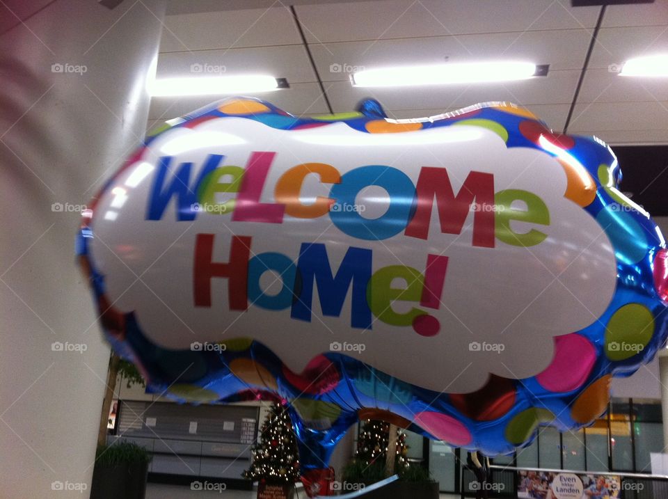Welcome home balloon