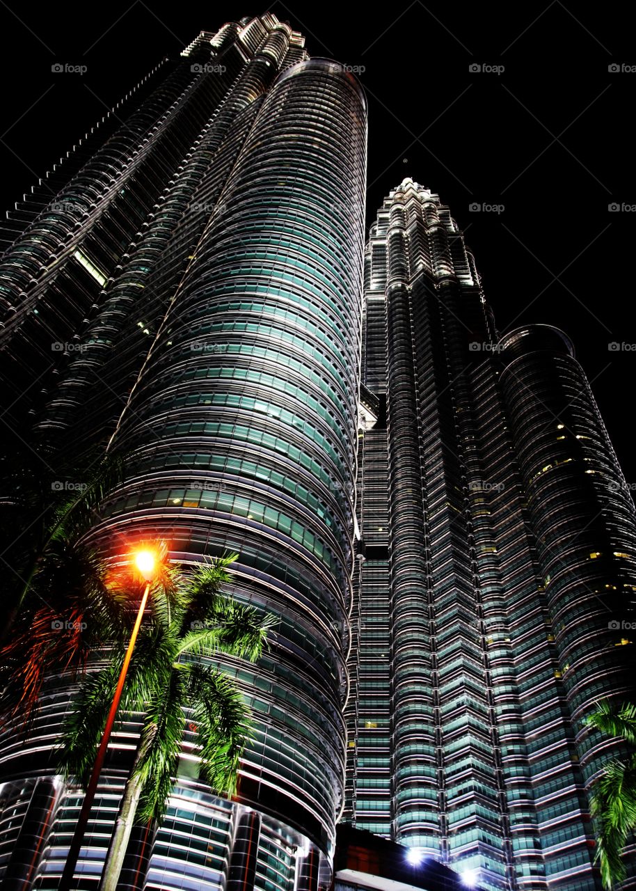 Petronas. Night View of Petronas Tower