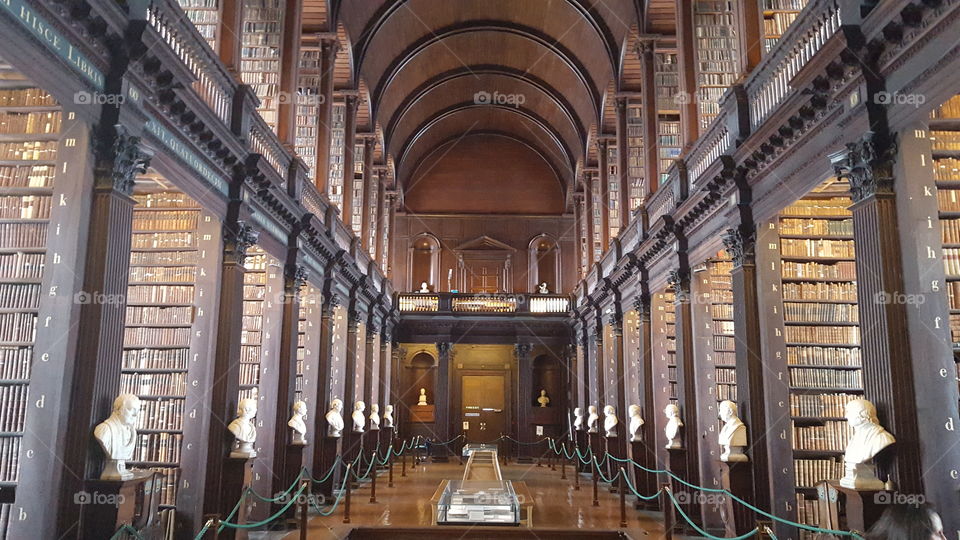 The Long Hall. The Long Hall at Trinity College in Dublin. Such a strikingly beautiful library.