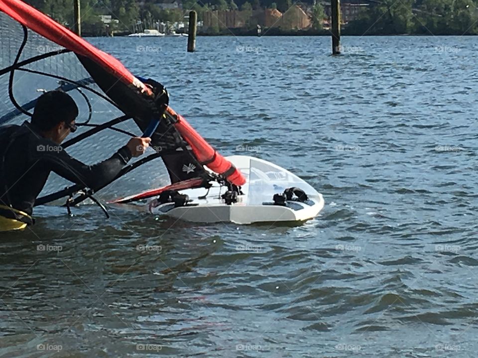 Male
Windsurfer in water