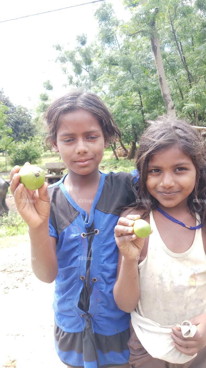 Two cute village girl