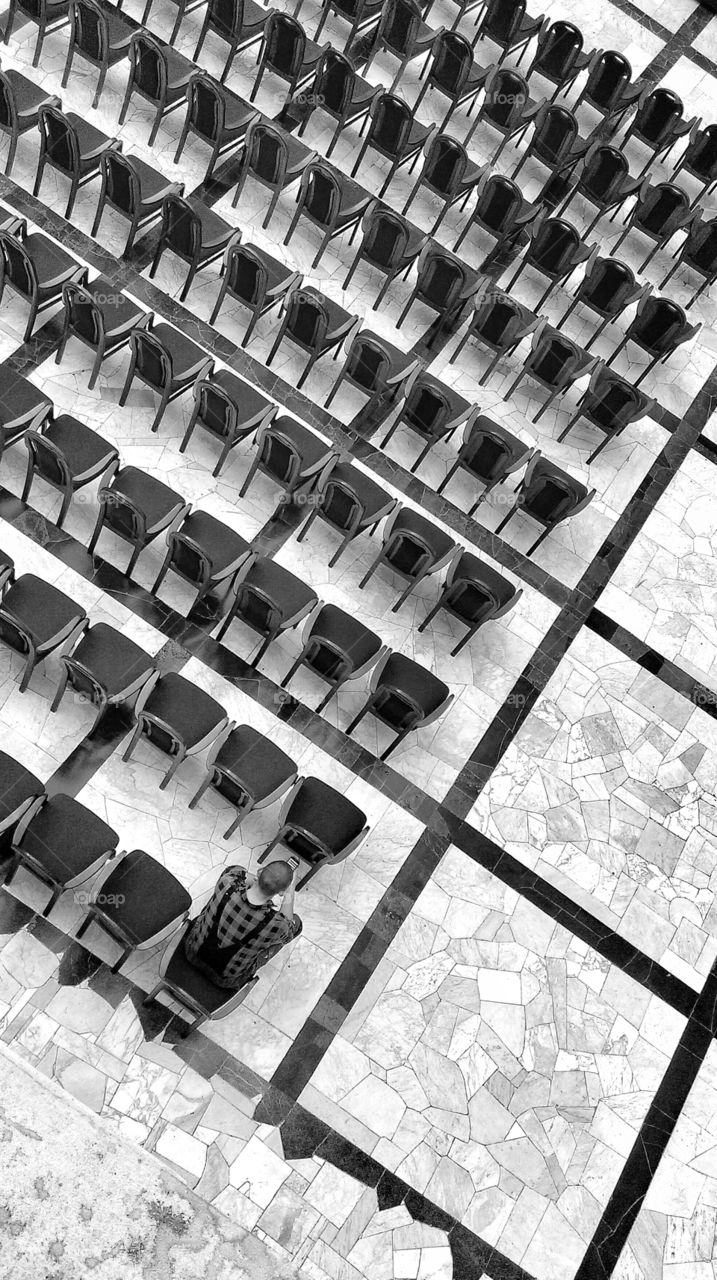 Row of chairs standing in line. Row of chairs standing in line