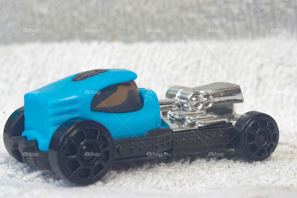 Small toy car macro shooting