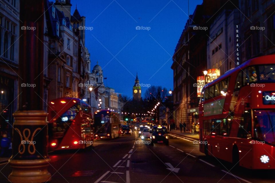 Crossing Trafalgar square
London
UK