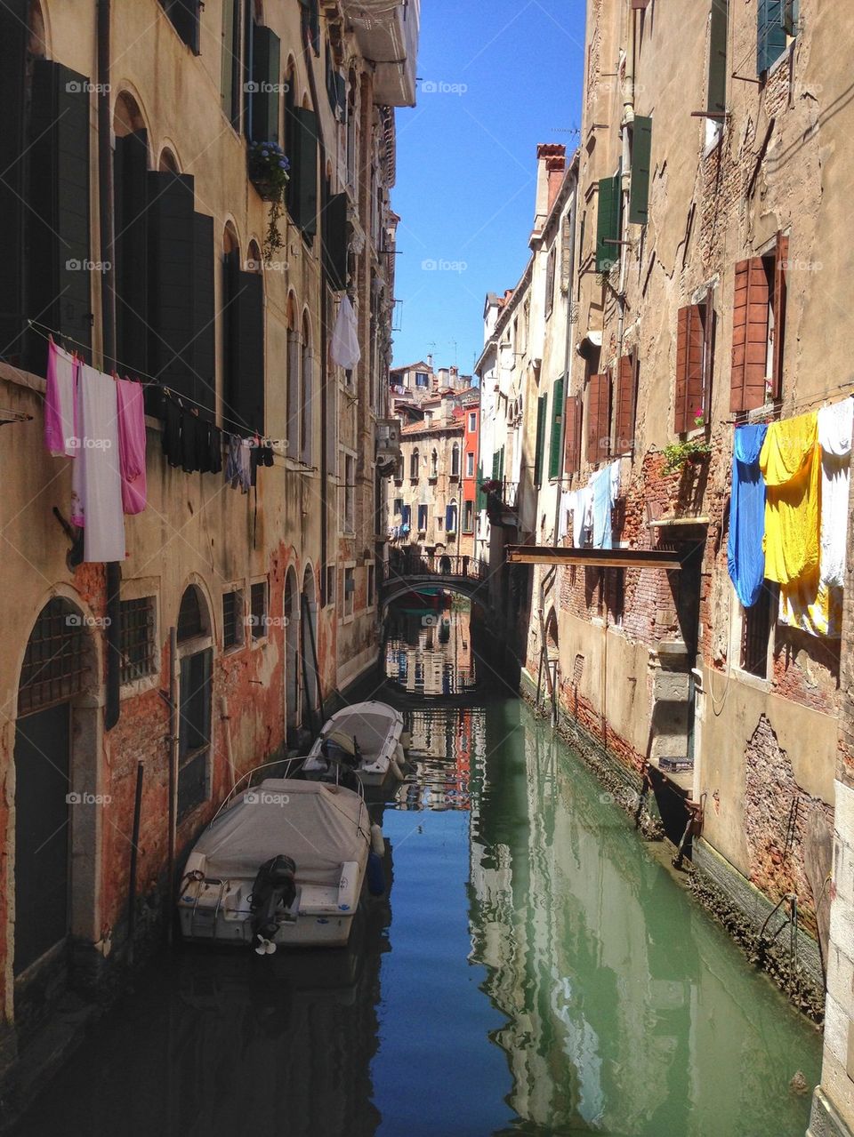 Building reflection on river
