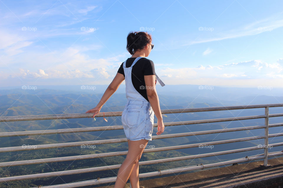 Woman walking in nature