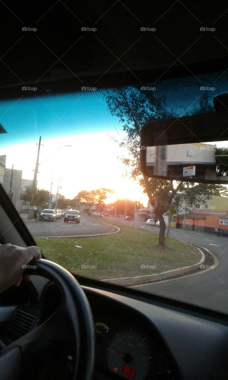 Pôr do sol vista de londrina -Paraná brasil