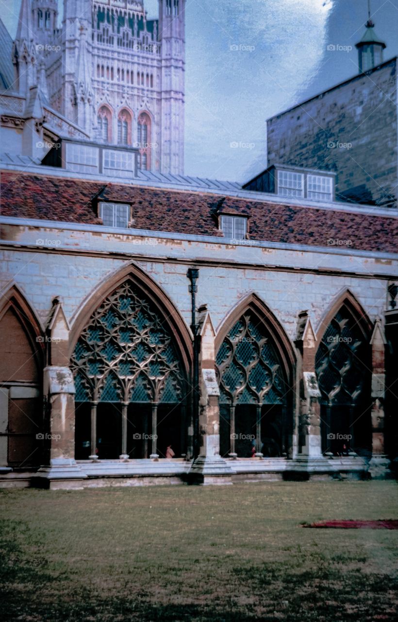 Gothic Abbey Courtyard