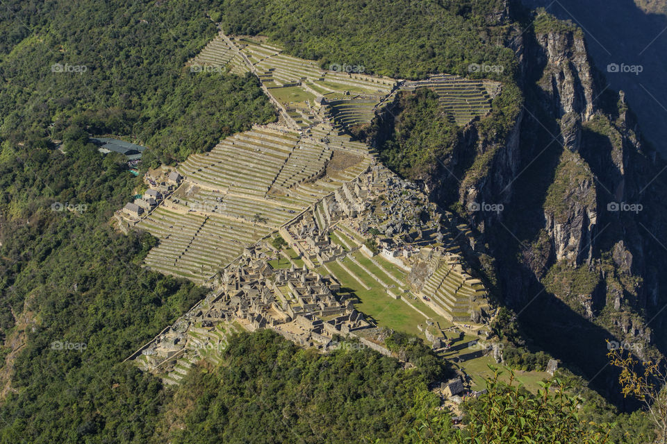 Top view of Machu Picchu