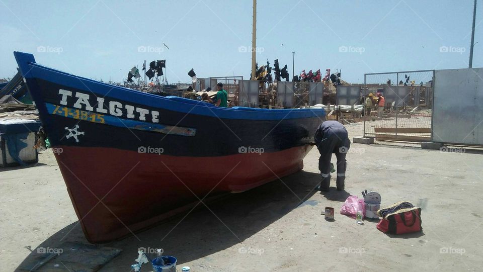 Painting boat