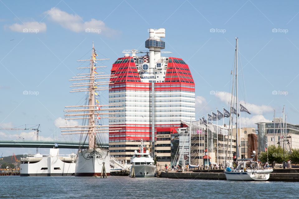Gothenburg Sweden, sightseeing in the harbor 