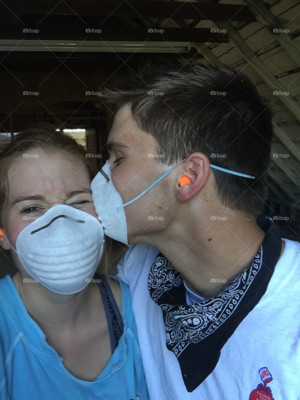 Working hard in the attic