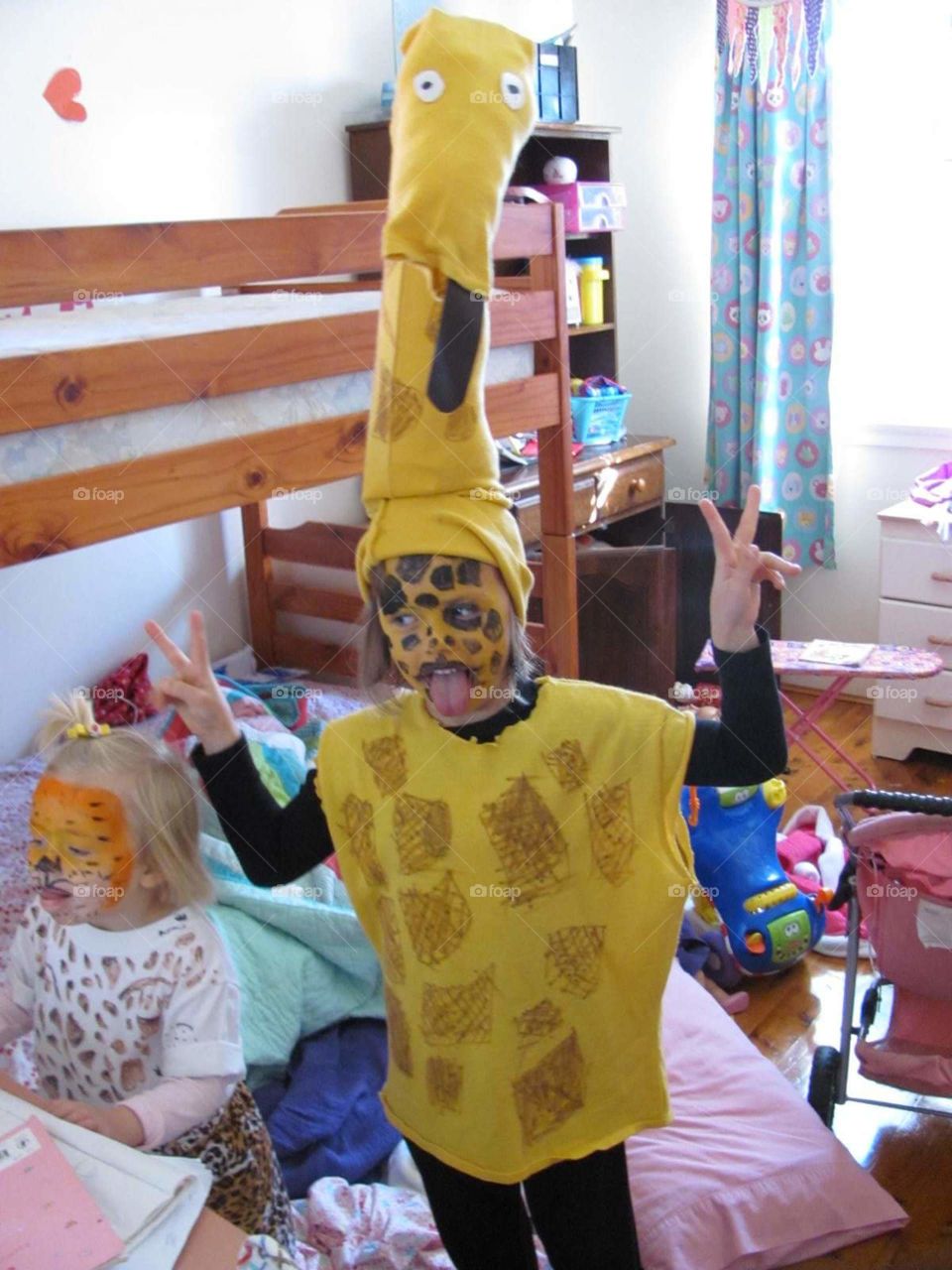 Child in giraffe costume