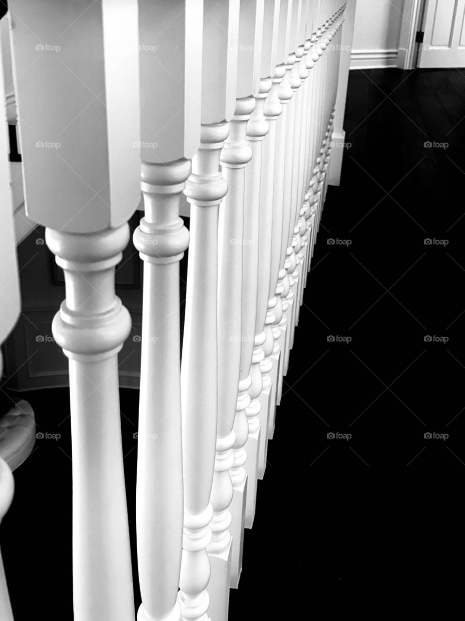 Railing on a stair case