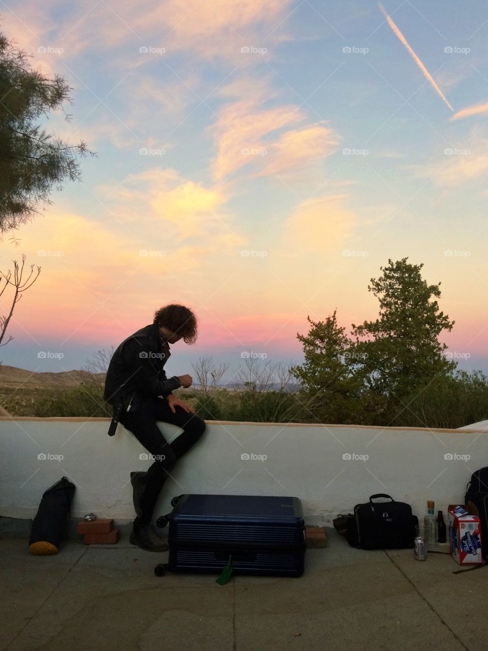 Sunset over Desert Daze 