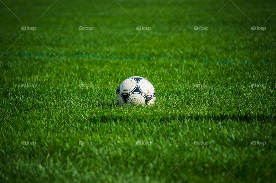 Close-up of soccer ball