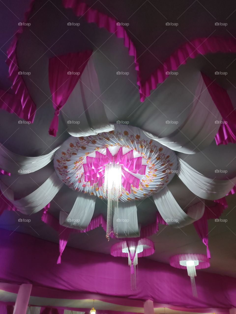 beautiful ceiling decoration.