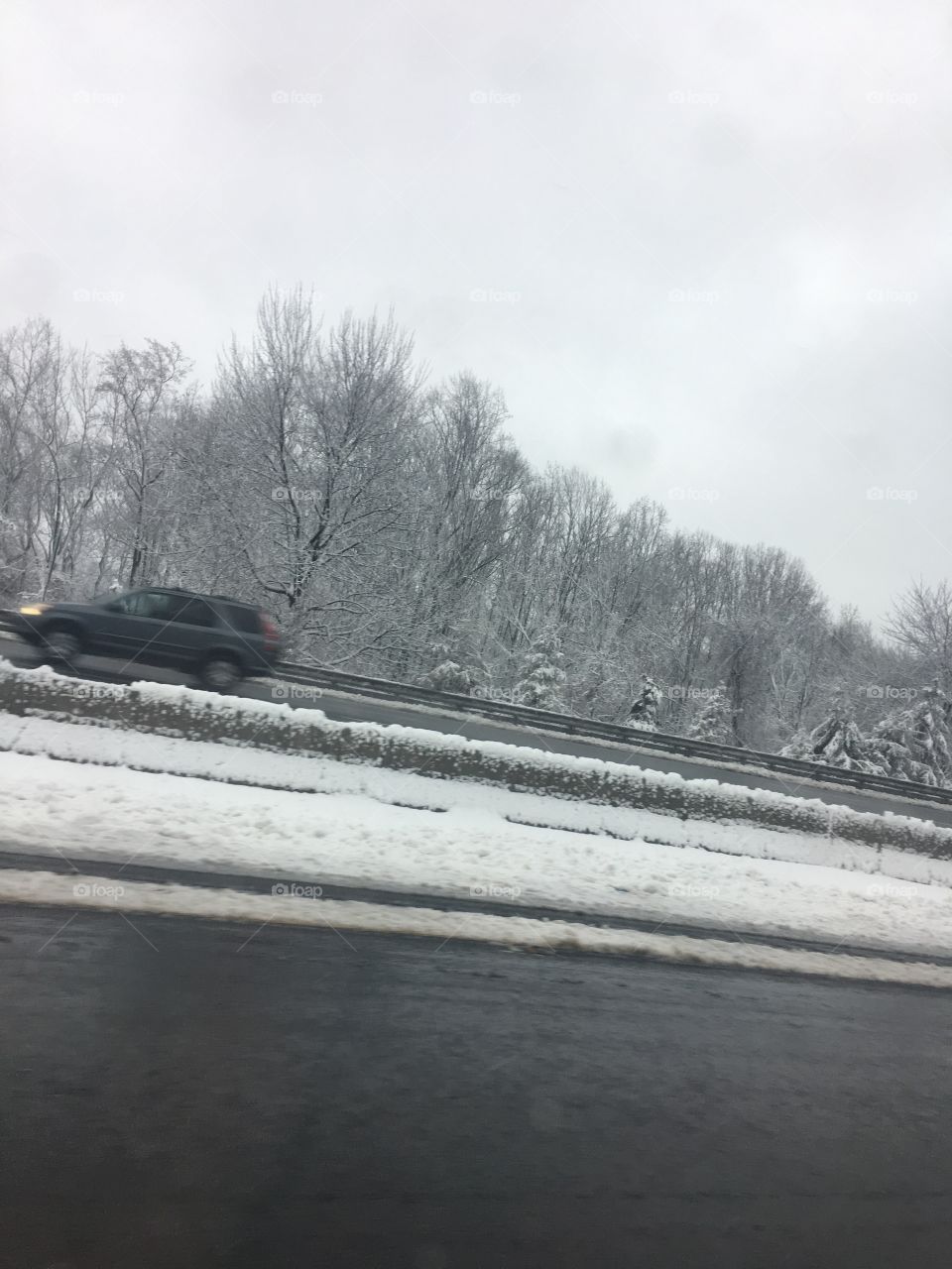 Nieve en carretera 