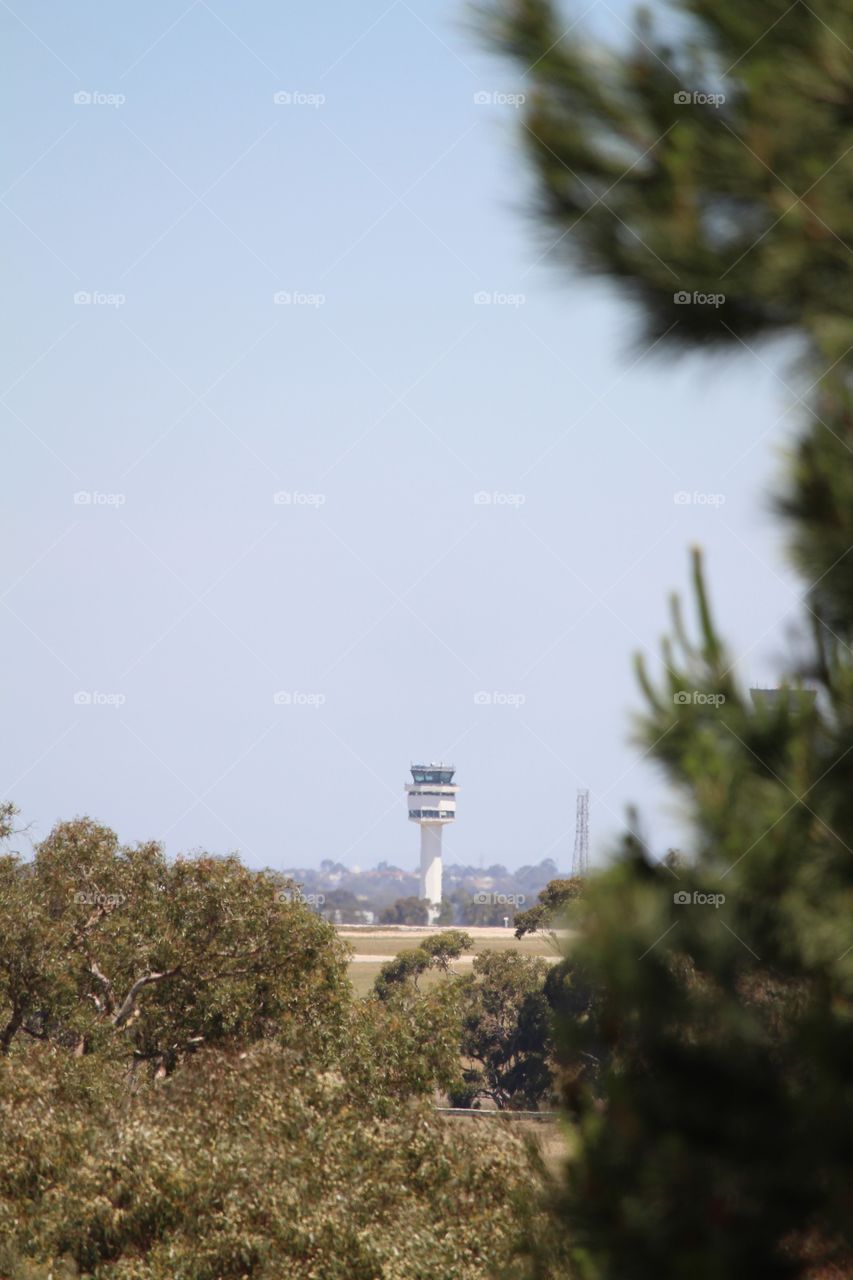 Control tower in the distance