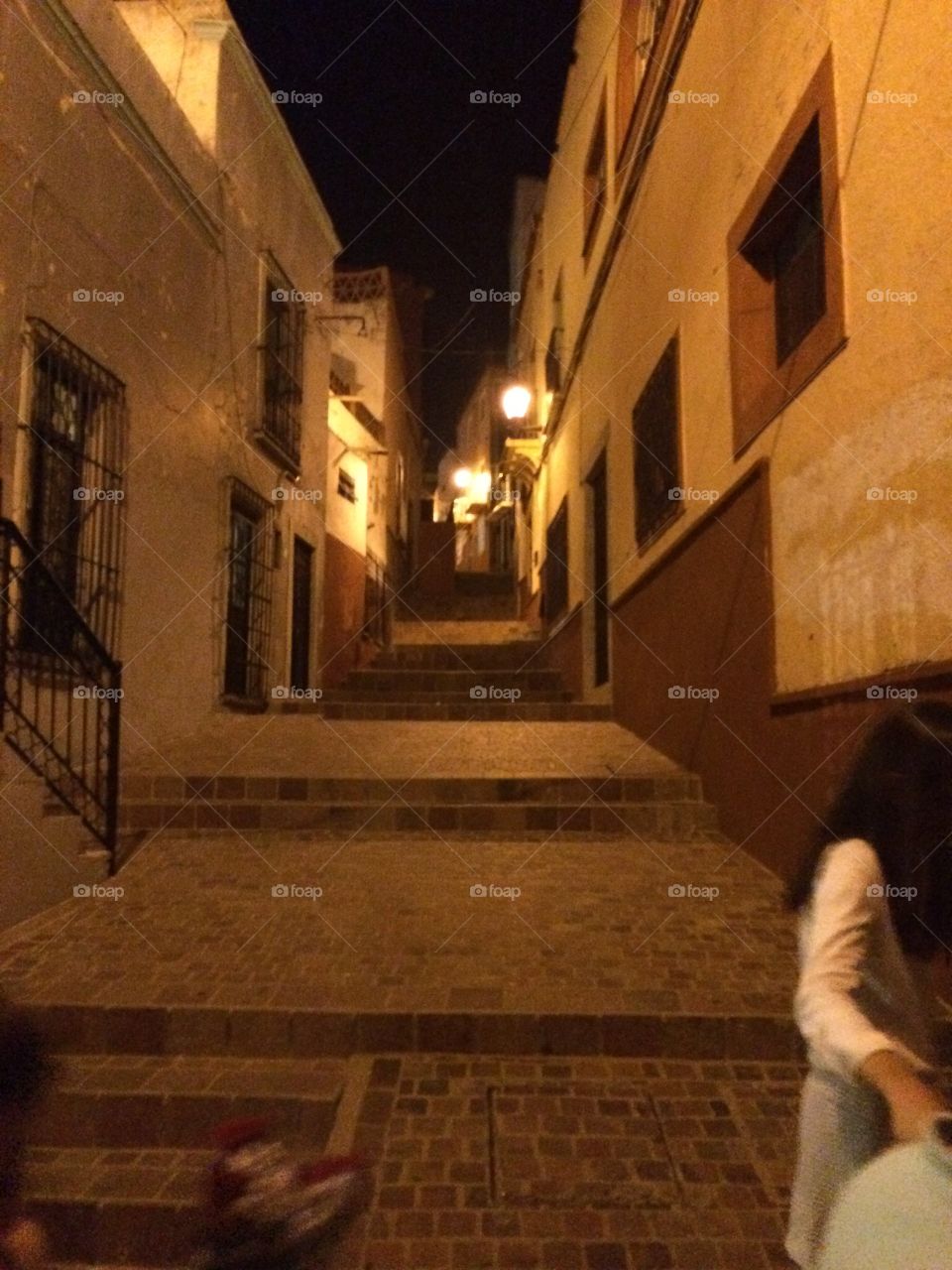 Guanajuato pass ways at night