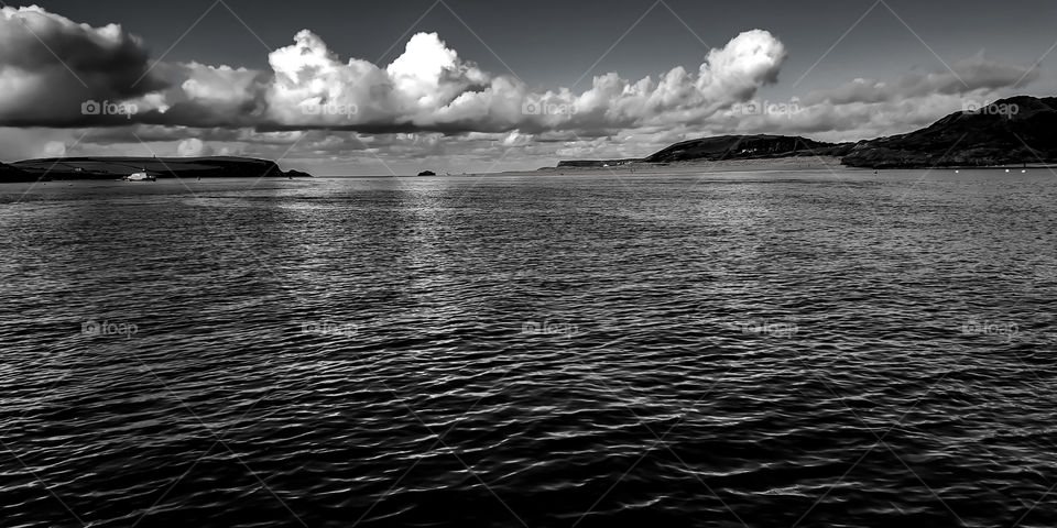 Monochrome oceanscape