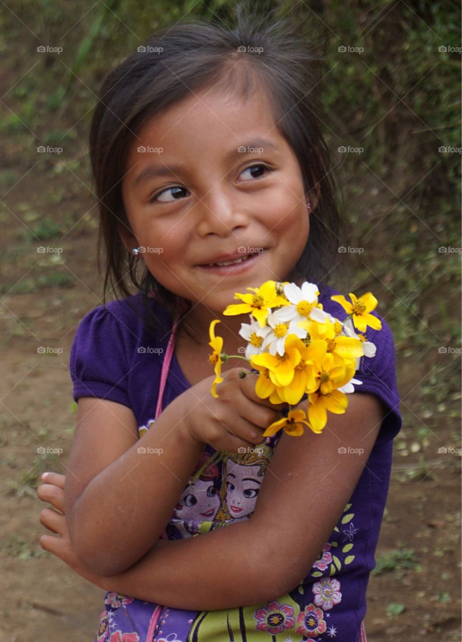 Flowers for you from sweet Guatemalan girl