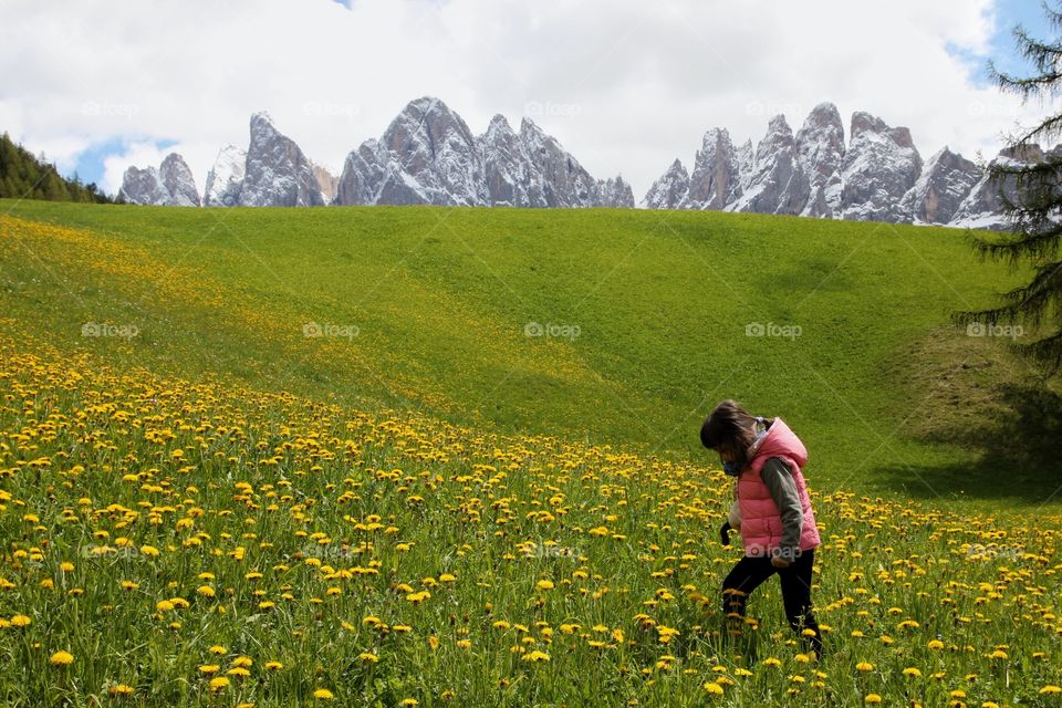A child in the mountain 