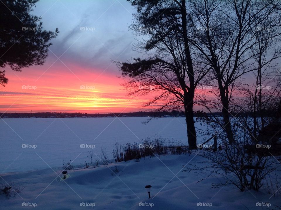 Sunset Webster lake