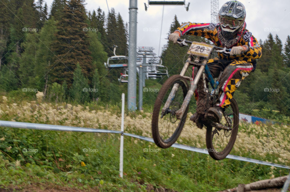 Mountainbike downhill race