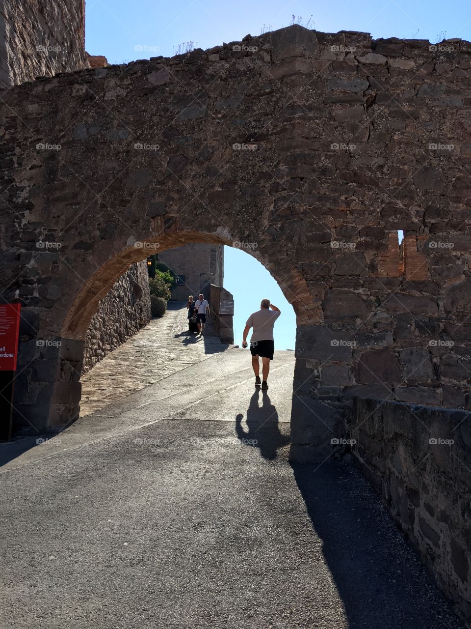 Archway at castle Cardona Spain 