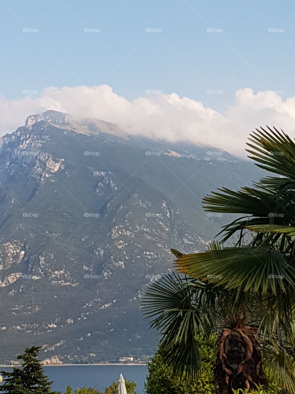 Cloud shrouded Monte Baldo