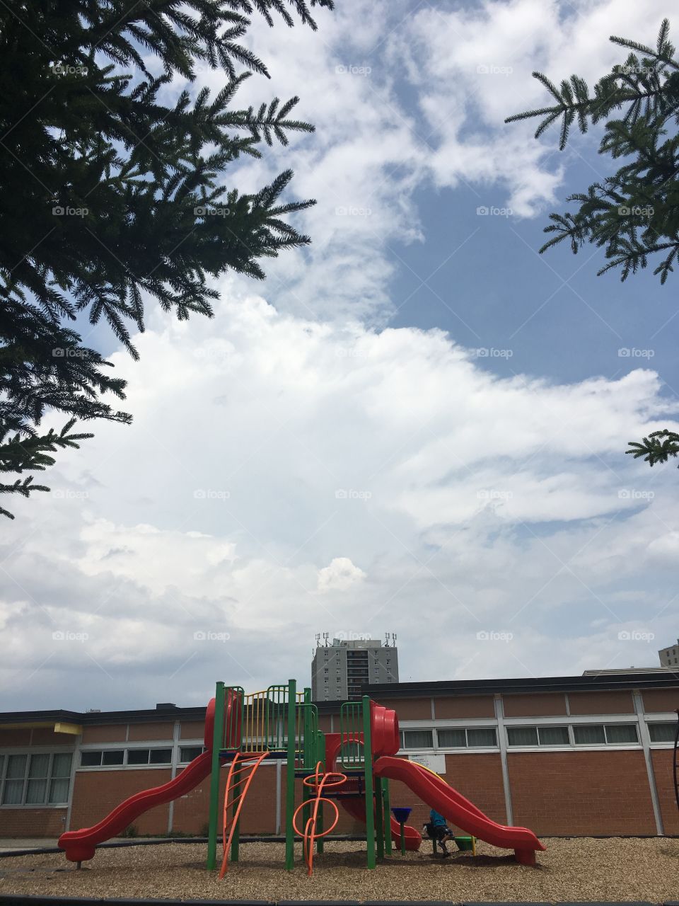 Clouds above the play ground