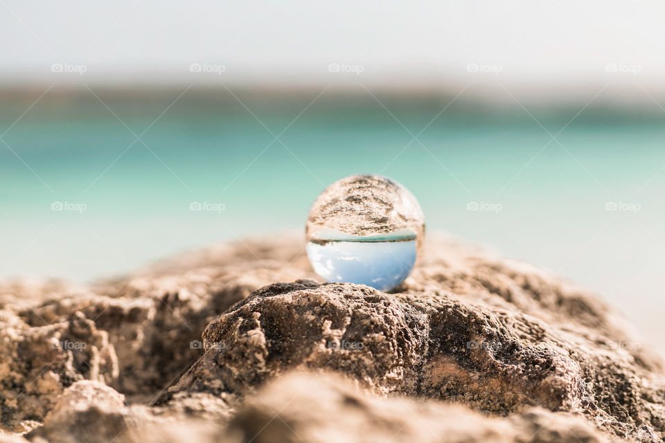 lensball on rock