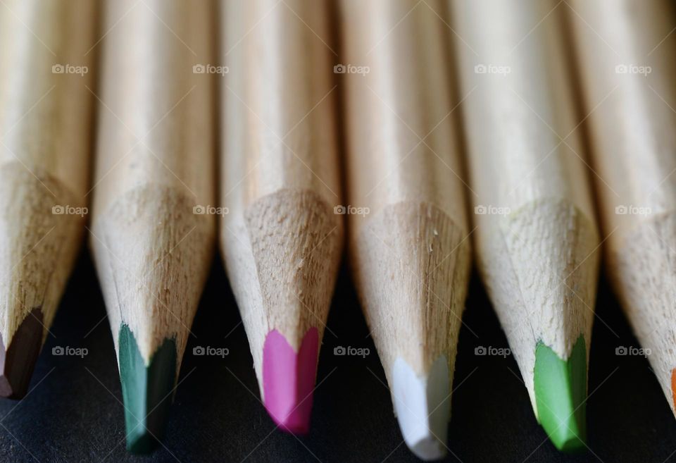 Crayons made of wood 