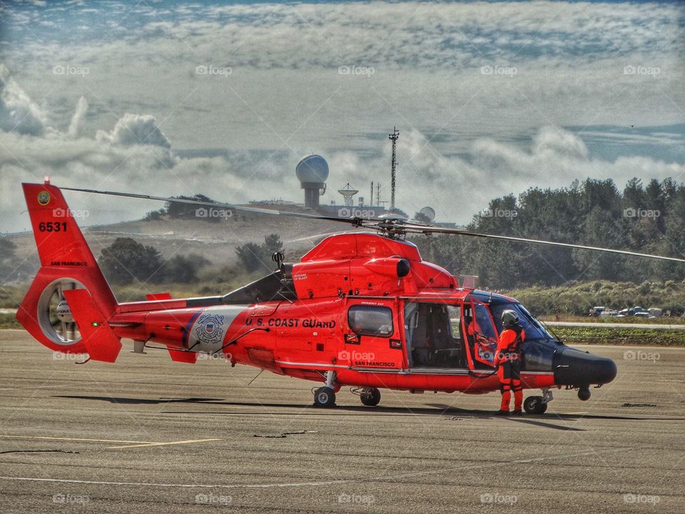 Coast Guard Search And Rescue Helicopter
