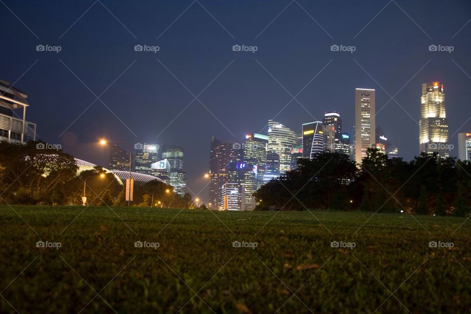 Looking up from the ground in Singapore