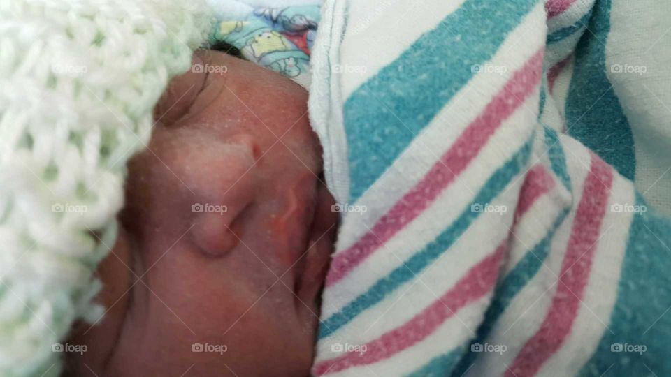 Close-up of a newborn baby