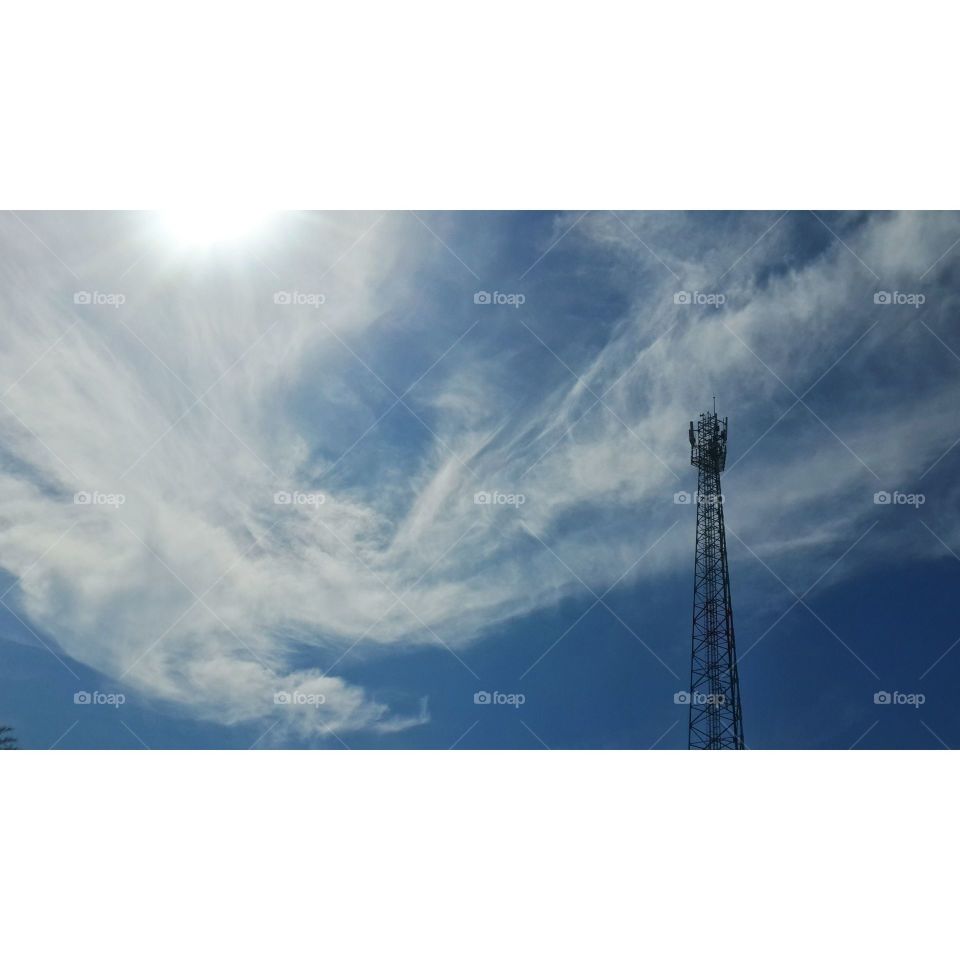 sky and radio tower